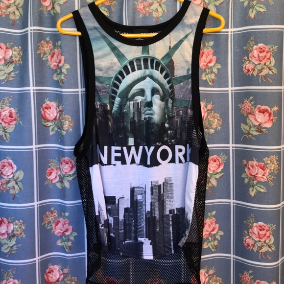 Rue21 Tops - Rue21 tank top, sheer back medium, New York design